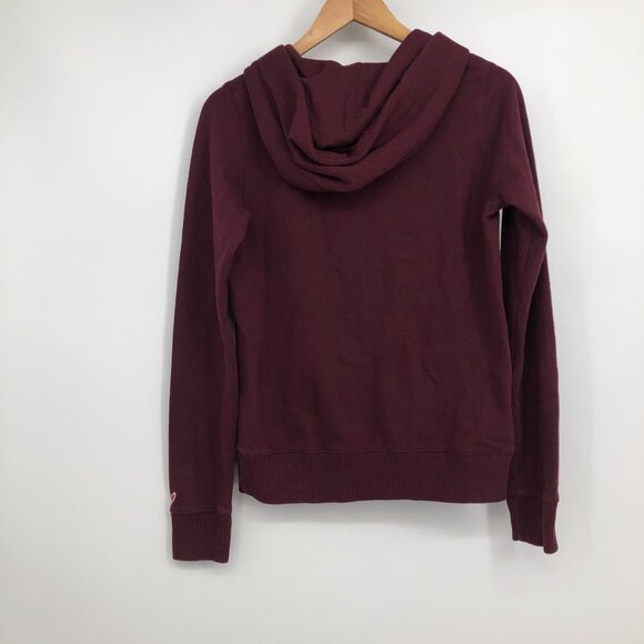 Harvard League Burgundy Women's Academy Applique Hooded Sweatshirt S - Picture 13 of 15